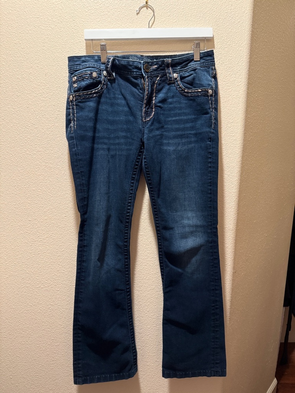 Miss me Dark Wash Bootcut Jeans - Classic Indigo Blue